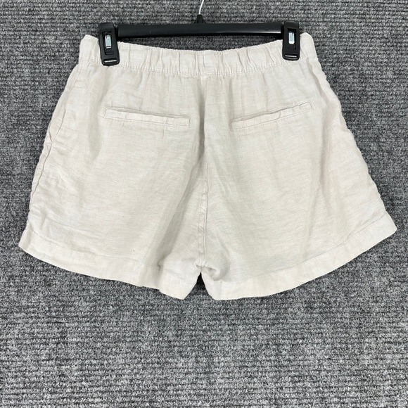 C&C California Linen Drawstring Waist Front Pocket Boyfriend Shorts S Womens - Picture 3 of 10